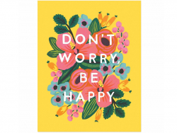 Acheter Affiche 20 x 25 cm - Don't worry, be happy - 28,99 € en ligne sur La Petite Epicerie - Loisirs créatifs