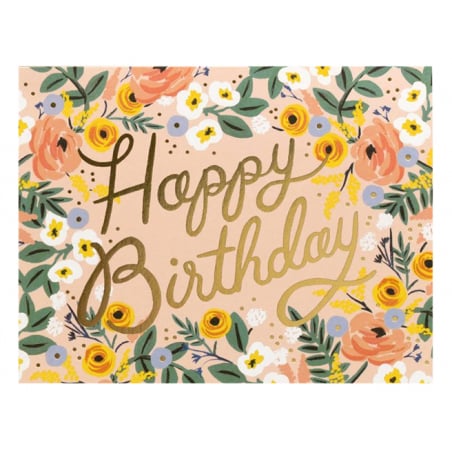 Acheter Carte d'anniversaire - Roses - 4,99 € en ligne sur La Petite Epicerie - Loisirs créatifs