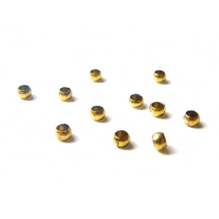 Acheter 10 perles à écraser dorées - 0,39 € en ligne sur La Petite Epicerie - Loisirs créatifs