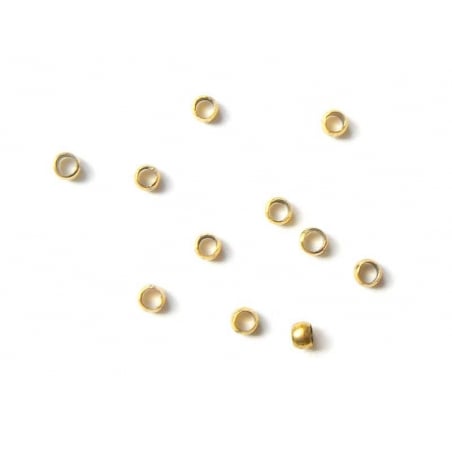 Acheter 10 perles à écraser dorées - 0,39 € en ligne sur La Petite Epicerie - Loisirs créatifs