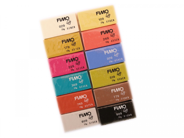 6 pâtes Fimo multicolores pour activités créatives