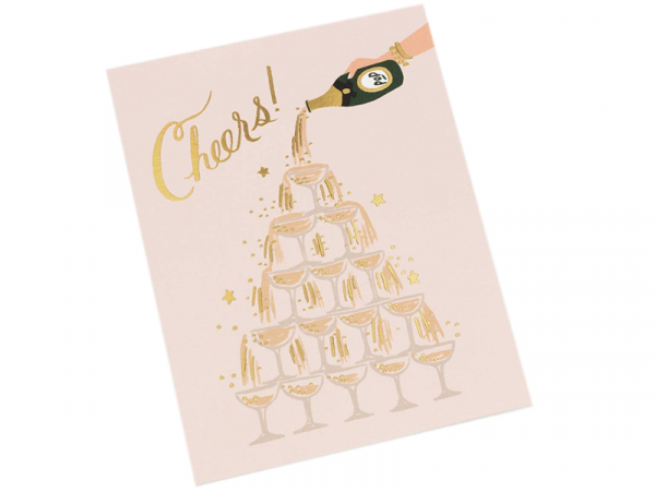 Acheter Carte de voeux - Tour de champagne "Cheers !" - 4,99 € en ligne sur La Petite Epicerie - Loisirs créatifs