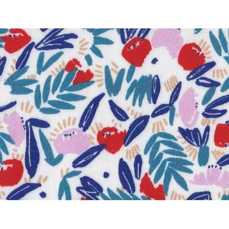 Acheter Tissu viscose Cousette Jungle de fleurs - Red - 1,99 € en ligne sur La Petite Epicerie - Loisirs créatifs