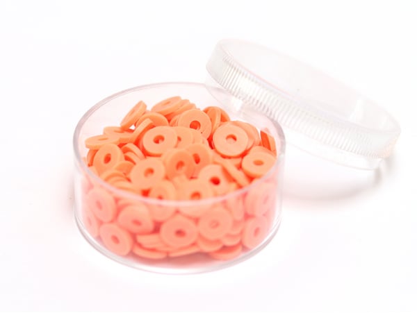 Acheter Boite de perles rondelles heishi 6 mm - orange corail - 2,59 € en ligne sur La Petite Epicerie - Loisirs créatifs