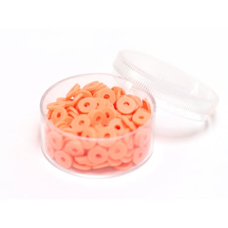 Acheter Boite de perles rondelles heishi 6 mm - orange corail - 1,99 € en ligne sur La Petite Epicerie - Loisirs créatifs
