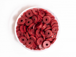 Acheter Boite de perles rondelles heishi 6 mm - rouge marsala - 1,99 € en ligne sur La Petite Epicerie - Loisirs créatifs