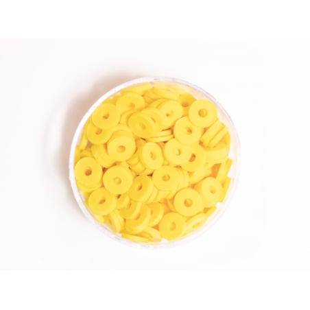 Acheter Boite de perles rondelles heishi 6 mm - jaune - 2,59 € en ligne sur La Petite Epicerie - Loisirs créatifs