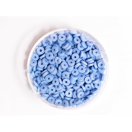 Acheter Boite de perles rondelles heishi 3 mm - bleu pastel - 2,59 € en ligne sur La Petite Epicerie - Loisirs créatifs