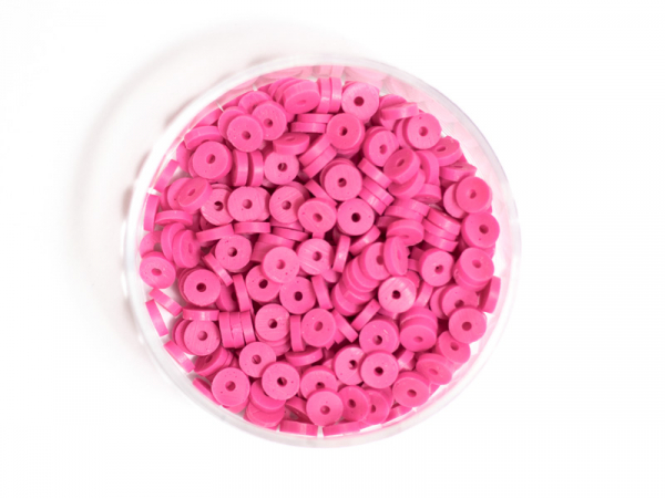 Acheter Boite de perles rondelles heishi 3 mm - rose camelia - 1,99 € en ligne sur La Petite Epicerie - Loisirs créatifs