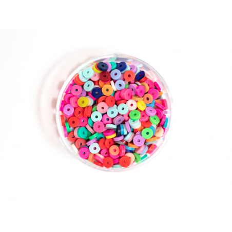 Acheter Boite de perles rondelles heishi 3 mm - mix de couleurs pop - 2,59 € en ligne sur La Petite Epicerie - Loisirs créatifs