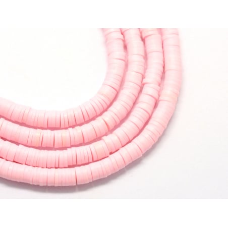 Acheter Boite de perles rondelles heishi 6 mm - rose pâle - 1,99 € en ligne sur La Petite Epicerie - Loisirs créatifs