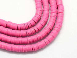 Acheter Boite de perles rondelles heishi 6 mm - rose camélia - 2,59 € en ligne sur La Petite Epicerie - Loisirs créatifs