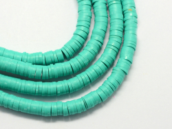 Acheter Boite de perles rondelles heishi 6 mm - turquoise - 2,59 € en ligne sur La Petite Epicerie - Loisirs créatifs