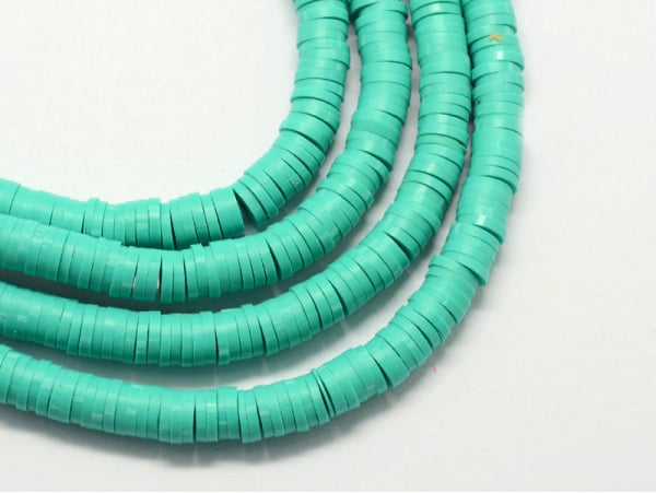 Acheter Boite de perles rondelles heishi 6 mm - turquoise - 2,59 € en ligne sur La Petite Epicerie - Loisirs créatifs