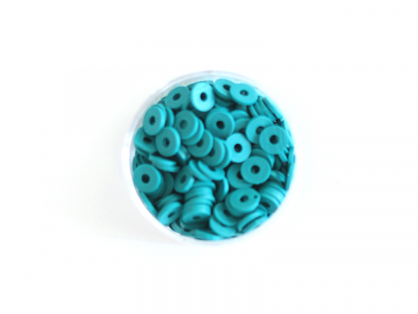 Acheter Boite de perles rondelles heishi 6 mm - bleu canard - 2,59 € en ligne sur La Petite Epicerie - Loisirs créatifs