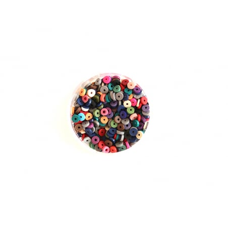 Acheter Boite de perles rondelles heishi 3 mm - mix de couleurs naturelles - 2,59 € en ligne sur La Petite Epicerie - Loisirs...