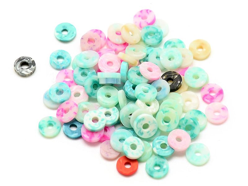 Acheter Boite de perles rondelles heishi 6 mm - marbré couleurs pastelles - 1,99 € en ligne sur La Petite Epicerie - Loisirs ...