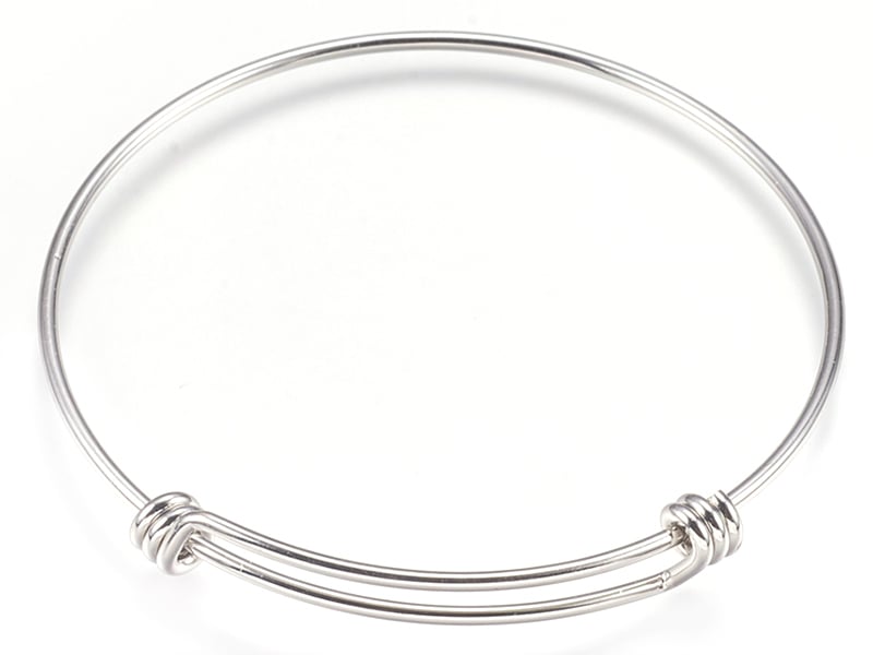 Acheter Support de bracelet rigide - bracelet torque / jonc - taille ajustable - argenté - 3,19 € en ligne sur La Petite Epic...