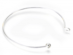 Acheter Support de bracelet rigide - bracelet torque / jonc - avec boule à dévisser - argenté - 3,19 € en ligne sur La Petite...