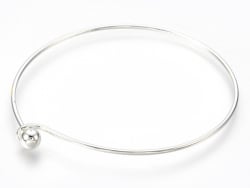 Acheter Support de bracelet rigide - bracelet torque / jonc - avec boule à dévisser - argenté - 3,19 € en ligne sur La Petite...