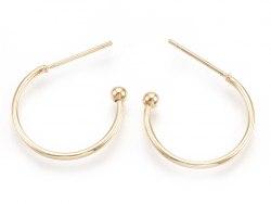 Acheter Support pour boucles d'oreilles créoles - diamètre 18 mm - laiton doré à l'or fin 18K - 3,19 € en ligne sur La Petite...