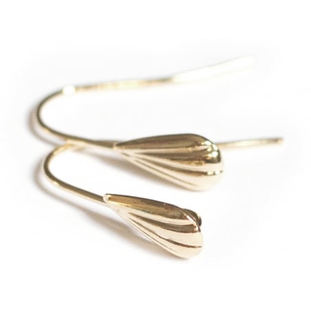 Acheter Boucles d'oreilles pendantes avec coquillage - laiton doré à l'or fin 16K - 1,89 € en ligne sur La Petite Epicerie - ...