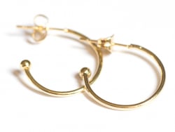 Acheter Support pour boucles d'oreilles créoles - diamètre 18 mm - laiton doré à l'or fin 18K - 3,19 € en ligne sur La Petite...