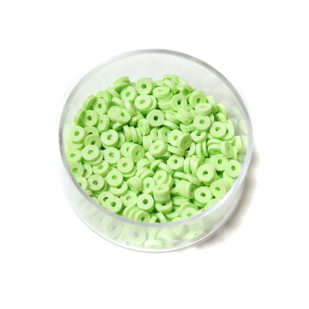 Acheter Boite de perles rondelles heishi 3 mm - vert pomme - 1,99 € en ligne sur La Petite Epicerie - Loisirs créatifs