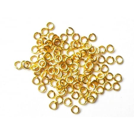 Acheter 100 anneaux 3 mm dorés - 2,99 € en ligne sur La Petite Epicerie - Loisirs créatifs