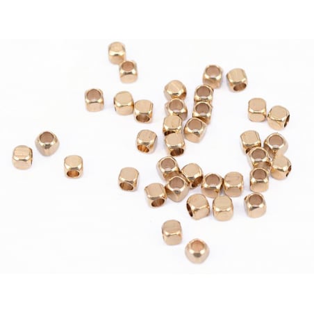 Acheter 20 perles cubes aux bords arrondis - laiton sans placage - 2,5 mm - 0,69 € en ligne sur La Petite Epicerie - Loisirs ...