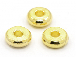 Acheter 20 perles rondelles heishi arrondies en laiton doré - 6x2 mm - 3,99 € en ligne sur La Petite Epicerie - Loisirs créatifs