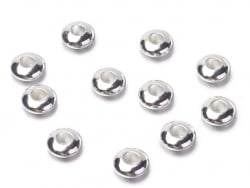 Acheter 20 perles rondelles arrondies en laiton argenté - 5 mm - 1,59 € en ligne sur La Petite Epicerie - Loisirs créatifs