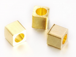 Acheter 20 perles cubes en laiton doré - 3mm - 1,49 € en ligne sur La Petite Epicerie - Loisirs créatifs