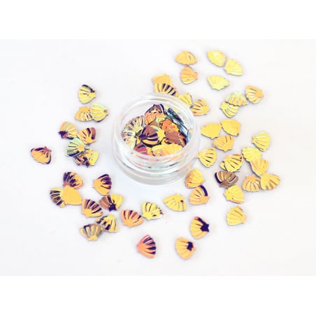 Acheter Petit pot de paillettes en forme de coquillages irisés - 1,99 € en ligne sur La Petite Epicerie - Loisirs créatifs