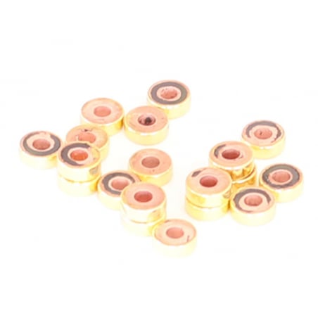 Acheter 20 perles rondelles dorées heishi en hématite - 6x2 mm - 3,99 € en ligne sur La Petite Epicerie - Loisirs créatifs