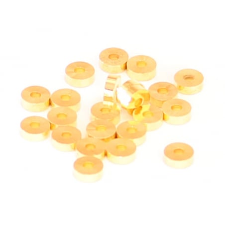 Acheter 20 perles heishi - intercalaires en laiton doré - 6x2 mm - 2,49 € en ligne sur La Petite Epicerie - Loisirs créatifs