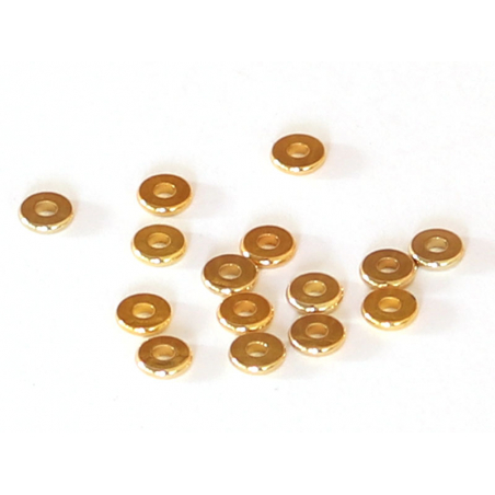 Acheter 20 perles rondelles plates en laiton doré 6x1 mm - 2,99 € en ligne sur La Petite Epicerie - Loisirs créatifs
