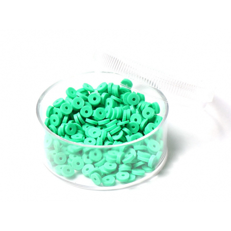 Acheter Boite de perles rondelles heishi 3 mm - vert - 1,99 € en ligne sur La Petite Epicerie - Loisirs créatifs