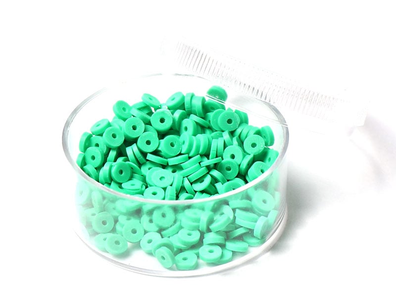 Acheter Boite de perles rondelles heishi 3 mm - vert - 2,59 € en ligne sur La Petite Epicerie - Loisirs créatifs