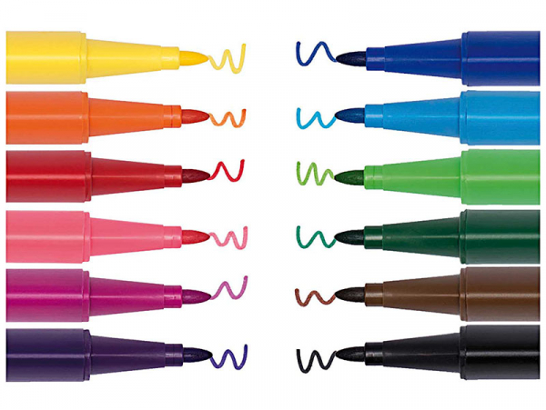 Acheter Lot de 12 feutres -pointe 2,5mm- couleurs basiques - 7,49 € en ligne sur La Petite Epicerie - Loisirs créatifs