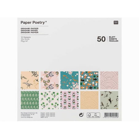 Acheter 50 feuilles de papier Origami "Jardin Japonais" - Rico Design - 6,19 € en ligne sur La Petite Epicerie - Loisirs créa...