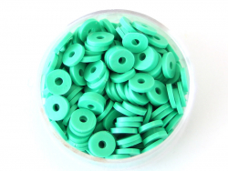 Acheter Boite de perles rondelles heishi 6 mm - vert plante - 2,59 € en ligne sur La Petite Epicerie - Loisirs créatifs