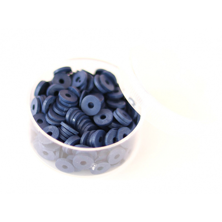 Acheter Boite de perles rondelles heishi 6 mm - bleu nuit - 2,59 € en ligne sur La Petite Epicerie - Loisirs créatifs