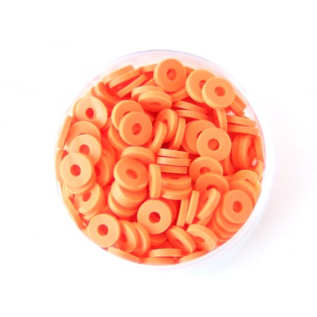 Acheter Boite de perles rondelles heishi 6 mm - orange - 1,99 € en ligne sur La Petite Epicerie - Loisirs créatifs