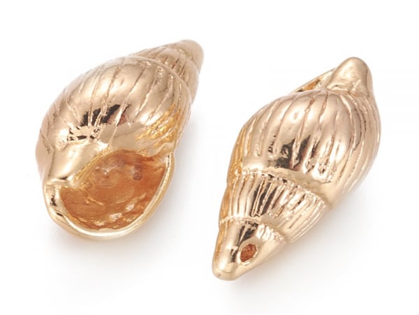 Acheter Pendentif coquillage spirale 18 mm - doré à l'or fin 18K - 2,39 € en ligne sur La Petite Epicerie - Loisirs créatifs