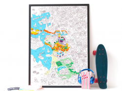 Acheter Poster géant en papier à colorier - MARSEILLE - 9,99 € en ligne sur La Petite Epicerie - Loisirs créatifs