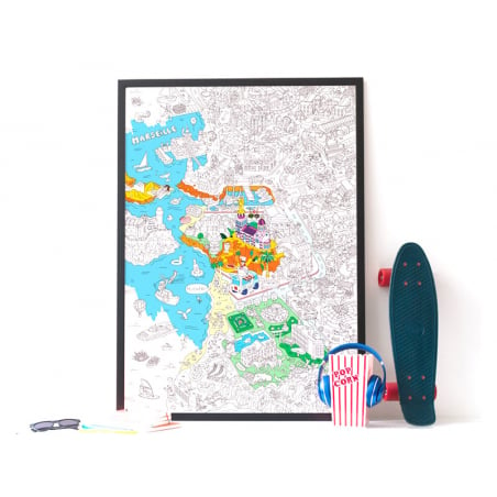 Acheter Poster géant en papier à colorier - MARSEILLE - 9,99 € en ligne sur La Petite Epicerie - Loisirs créatifs