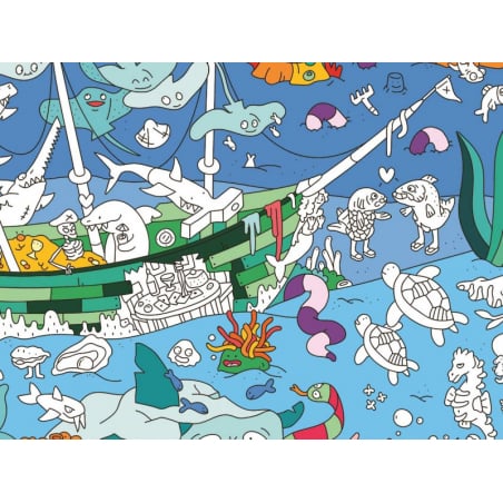Acheter Poster géant en papier à colorier - OCEAN - 9,99 € en ligne sur La Petite Epicerie - Loisirs créatifs