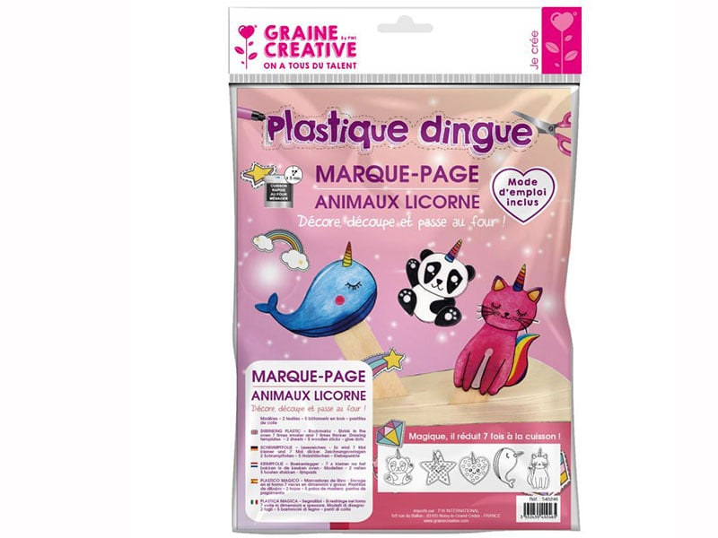 Acheter Kit plastique dingue marque pages animaux licorne - 5,99 € en ligne sur La Petite Epicerie - Loisirs créatifs