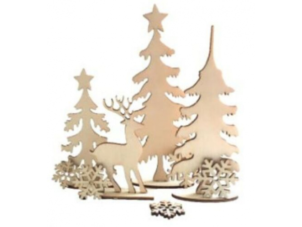 Acheter Planche décor forêt de Noel à monter - 2,99 € en ligne sur La Petite Epicerie - Loisirs créatifs